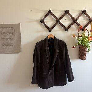 Dark Brown Corduroy Blazer